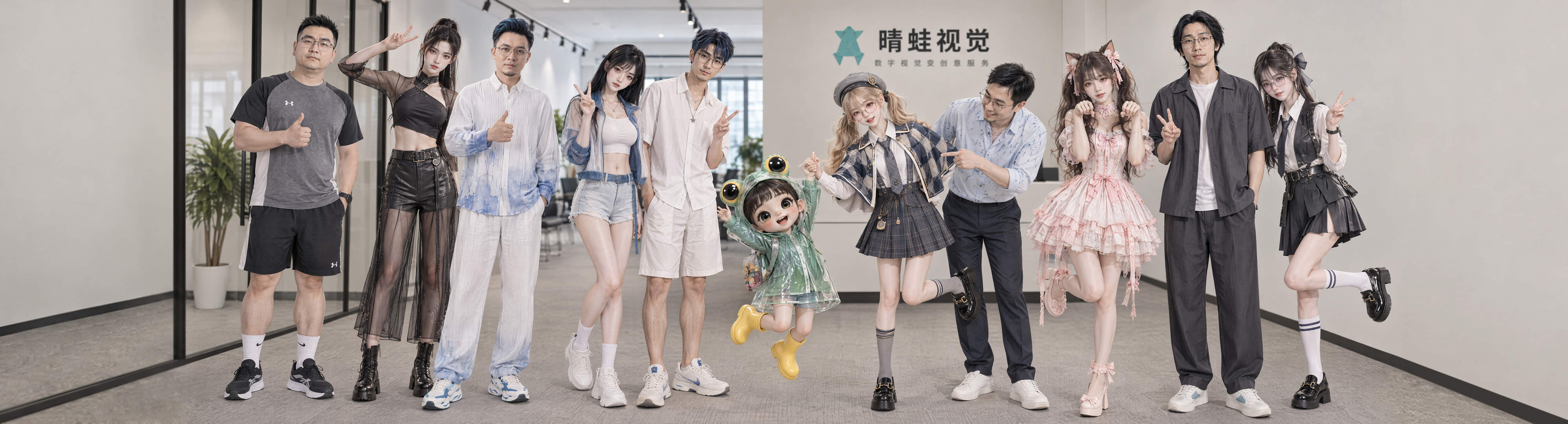 关于我们主视觉 03：晴蛙视觉团队合影（二）