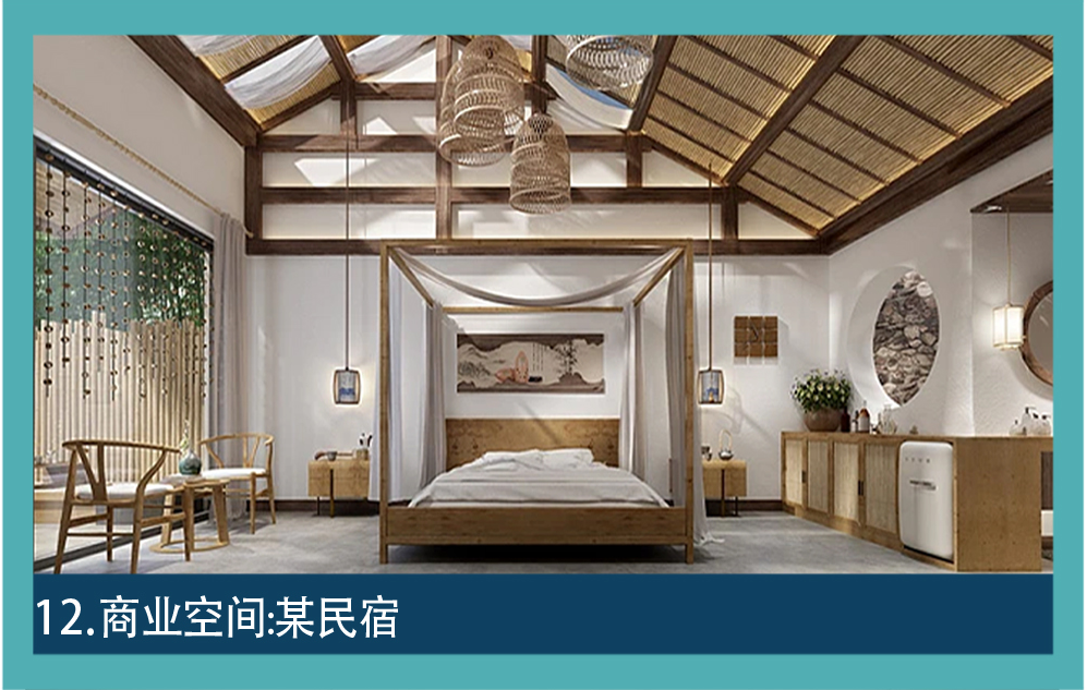 数字空间素材 12：民宿室内空间画面